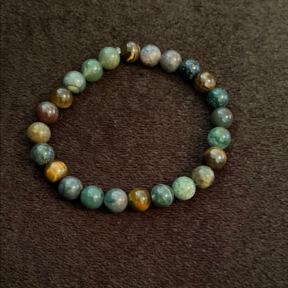 Jewelry! Natural Agate and Tiger Eye Bracelet